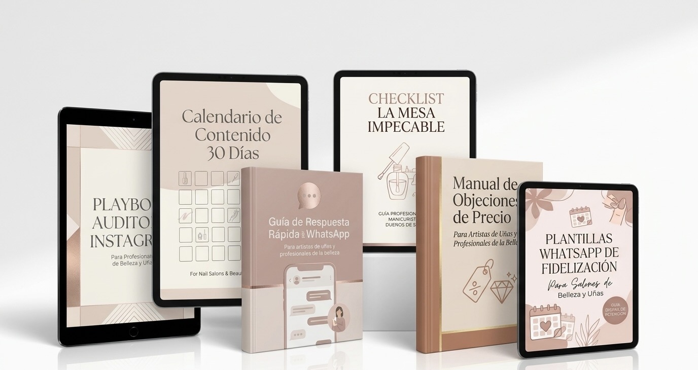 Los seis bonos: Playbook de Auditoría de Instagram, Calendario de Contenido de 30 Días, Guía de Respuesta Rápida por WhatsApp, Checklist La Mesa Impecable, Manual de Objeciones de Precio y Plantillas de WhatsApp de Fidelización